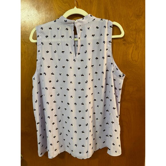 Ann Taylor Lilac Sleeveless Pleated Blouse - Picture 2 of 5